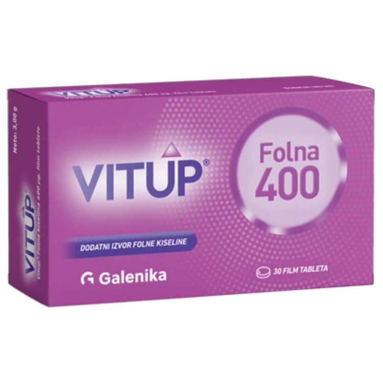 Folna kiselina 400mcg 30 tableta